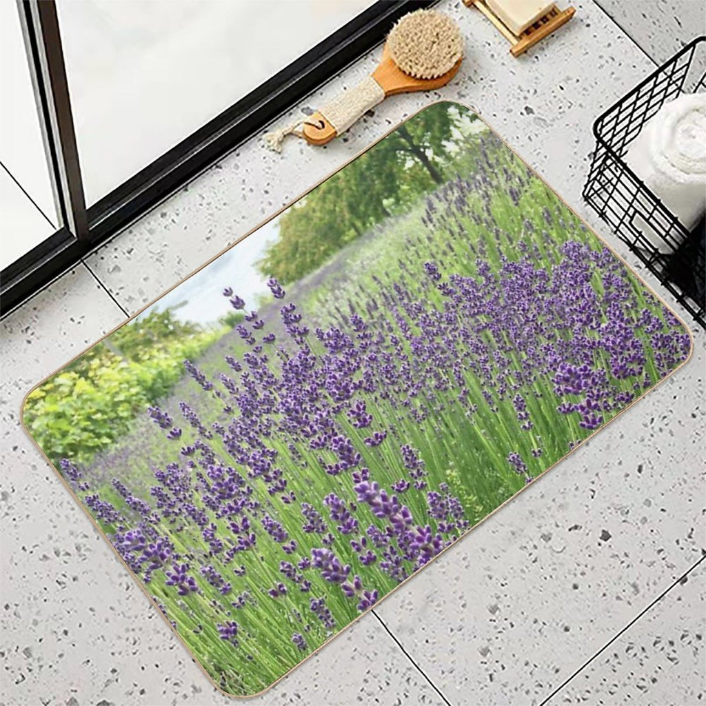 Lovely Lavender Fields  Dirt-Trapping Bath Mat
