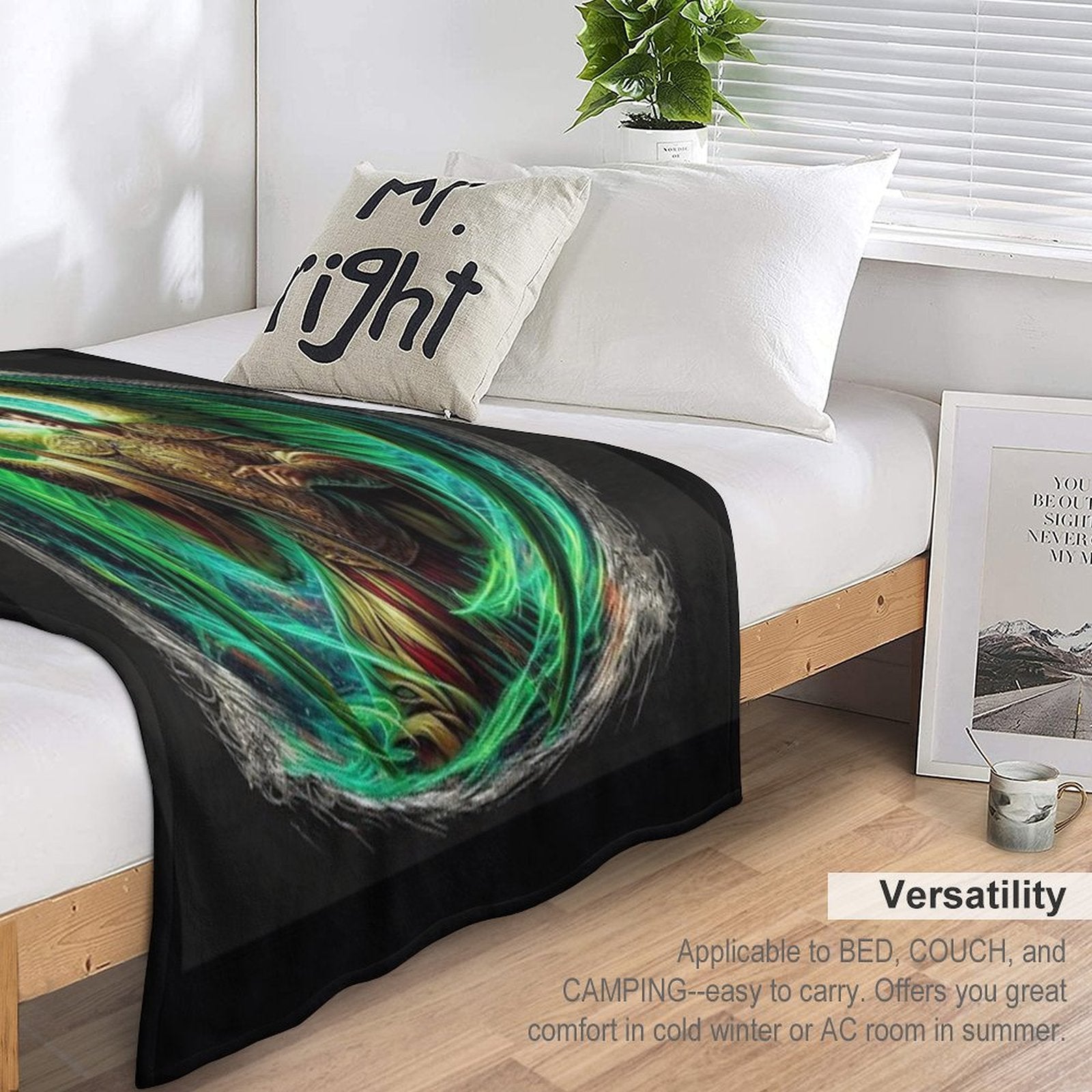 Saint Raphael Archangel -   Angel of Healing - Christmas Gift Travel-friendly Throw Blanket