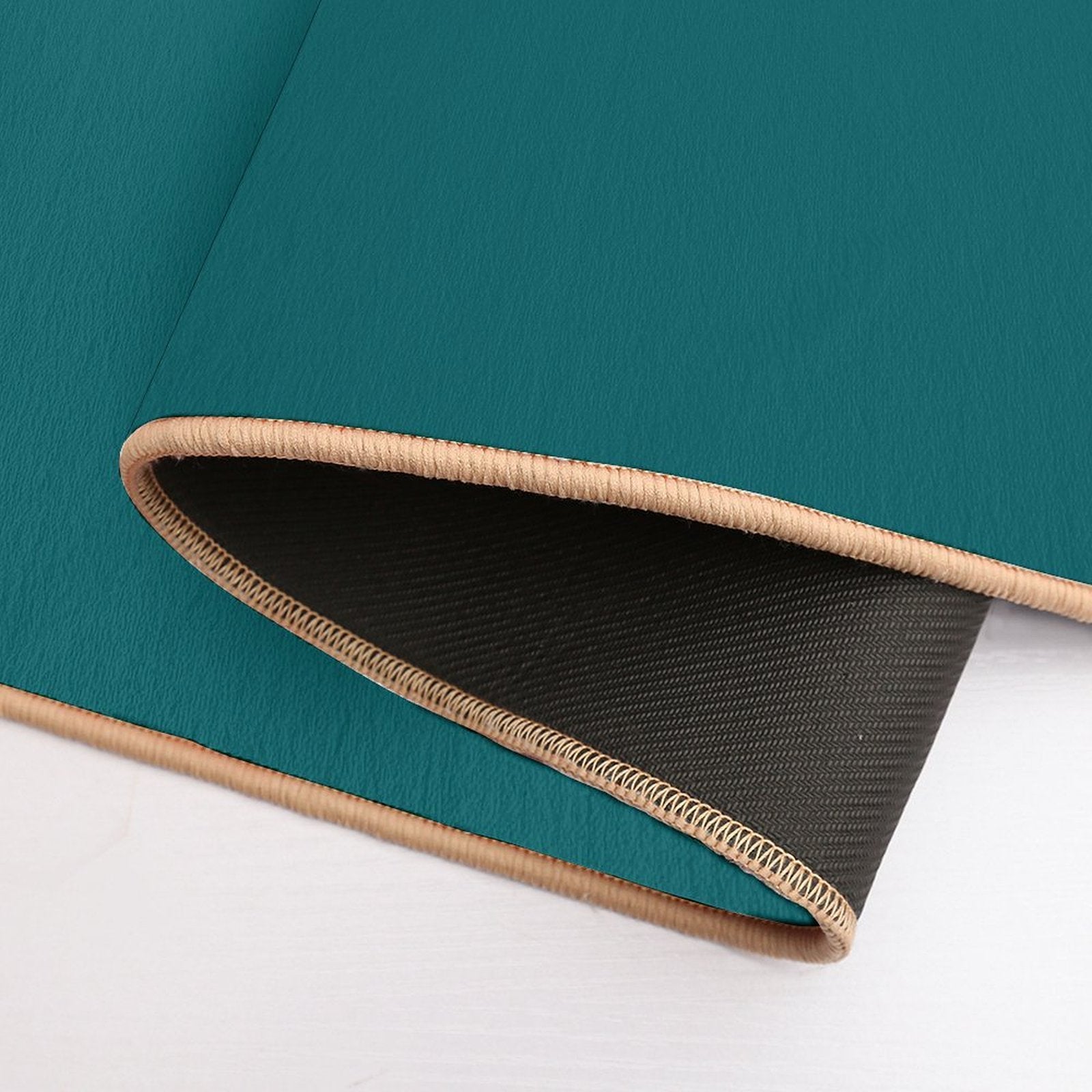 Ocean Blue Blue Solid Color  Dirt-Trapping Bath Mat