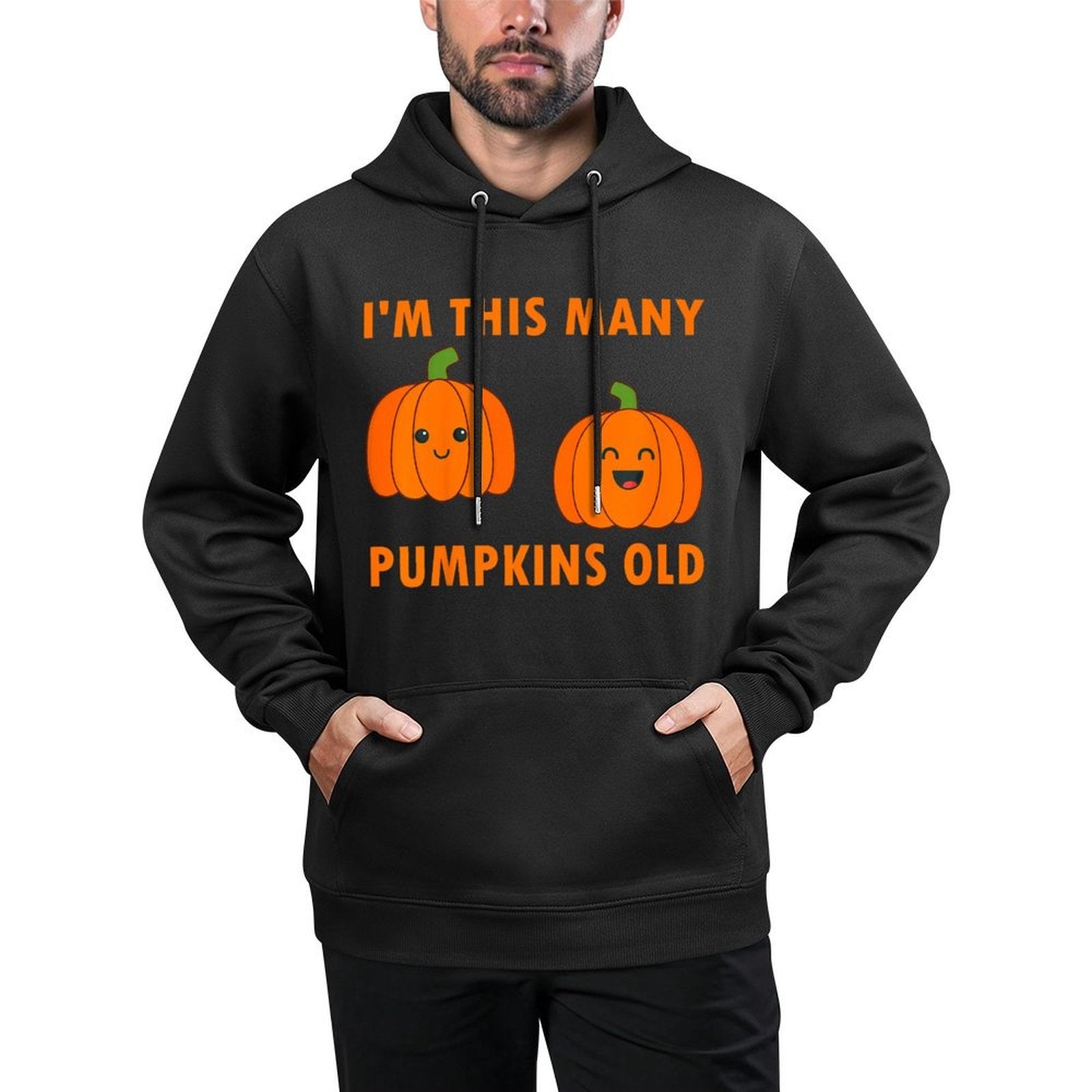 Kids 2 Year Old Boy Pumpkin Halloween 2nd Birthday Kids Cotton-Polyester Blend Hoodie