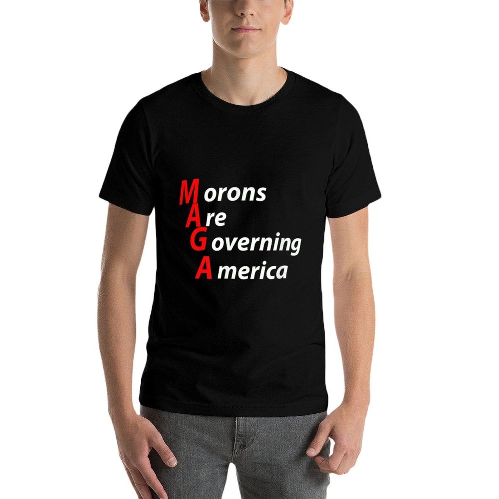 Morons Are Governing America Anti Trump Political T-shirt  Relaxed-fit T-Shirt
