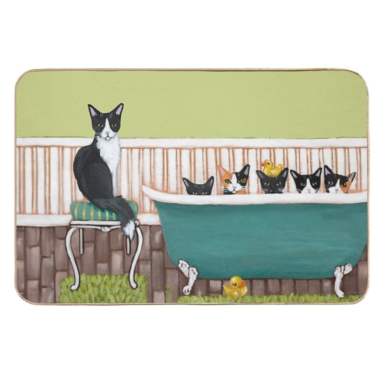 The Kittens Bath Time  Long-Lasting Bath Mat