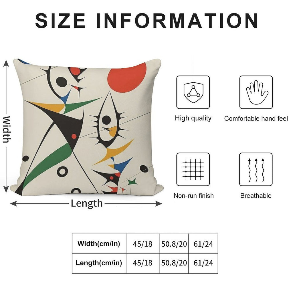 Joan Miro Soft High-Density Material Throw Pillow