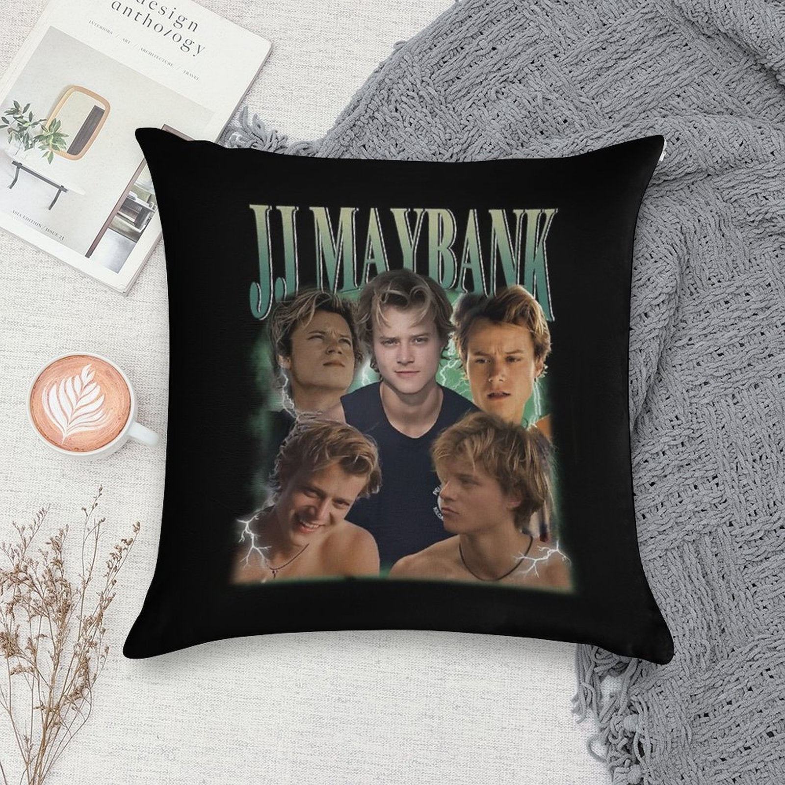Retro JJ Maybank Vintage Bootleg 90s Style Soft Warmth Comfort Throw Pillow