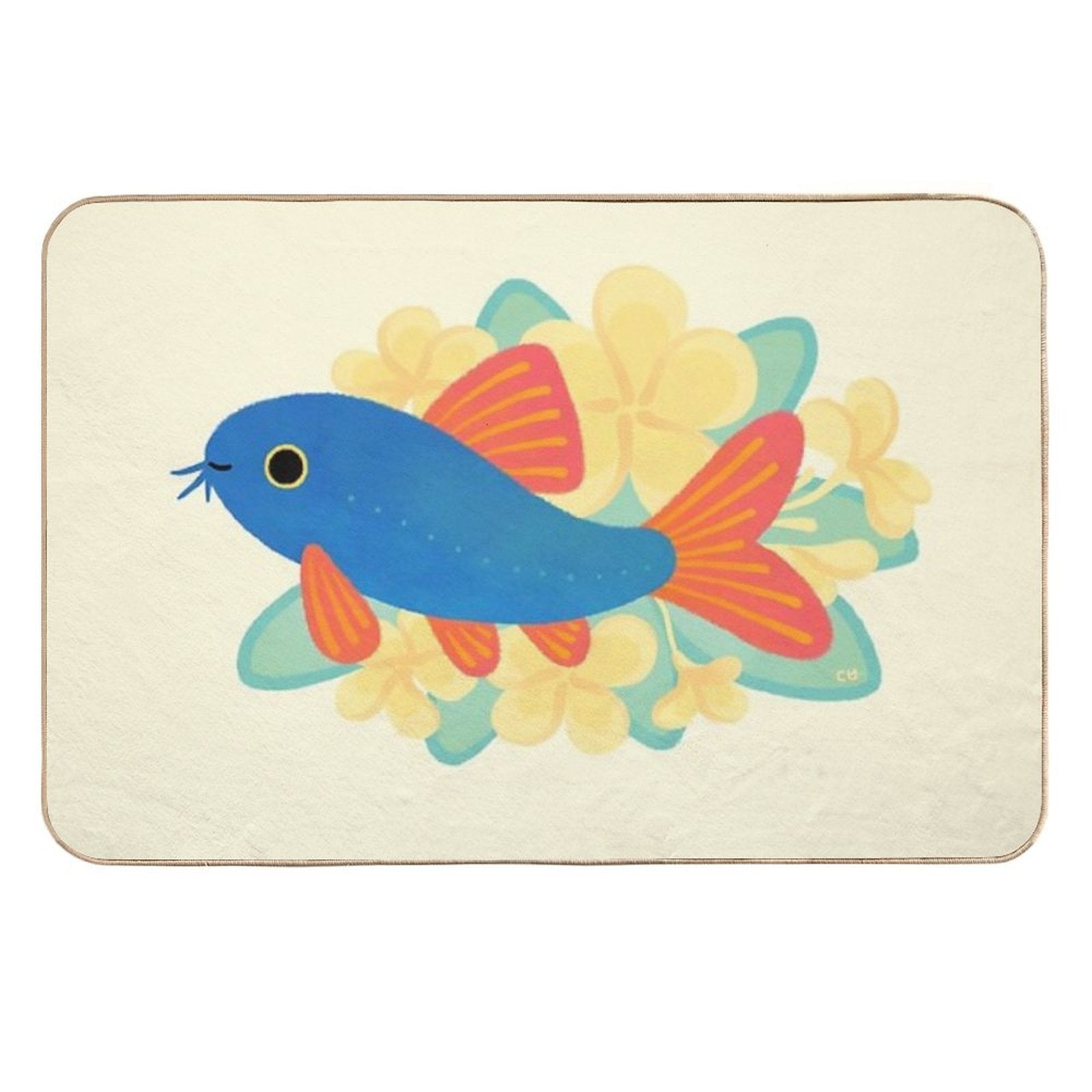 Blue Botia  Odorless Bath Mat