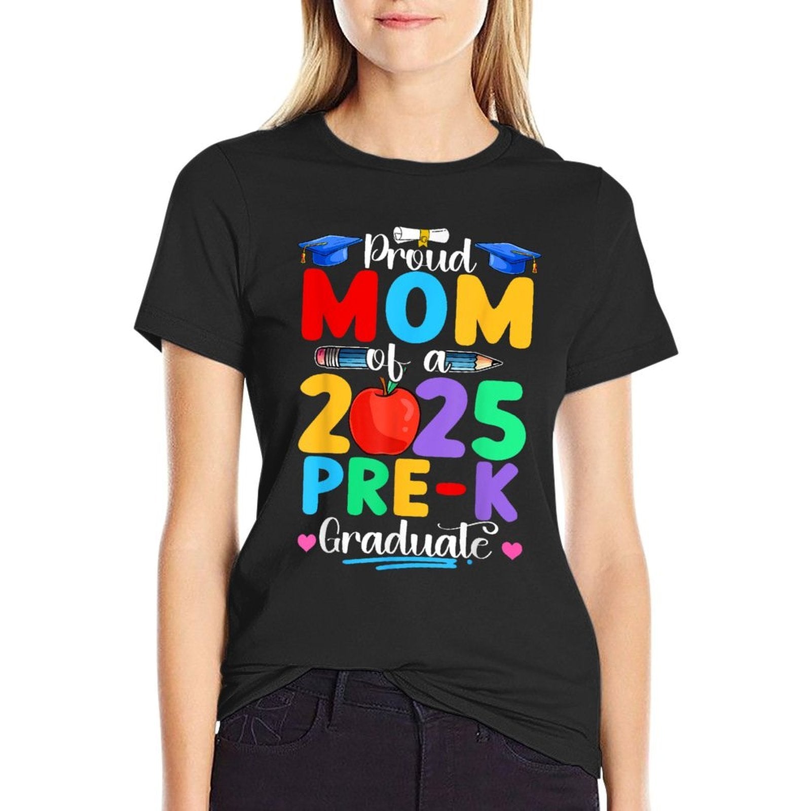 Proud Mom of A 2025 Pre K Graduate Graduation Women Kids  Moisture-wicking T-Shirt