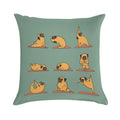 Pug Yoga Soft Easy Maintenance Throw Pillow