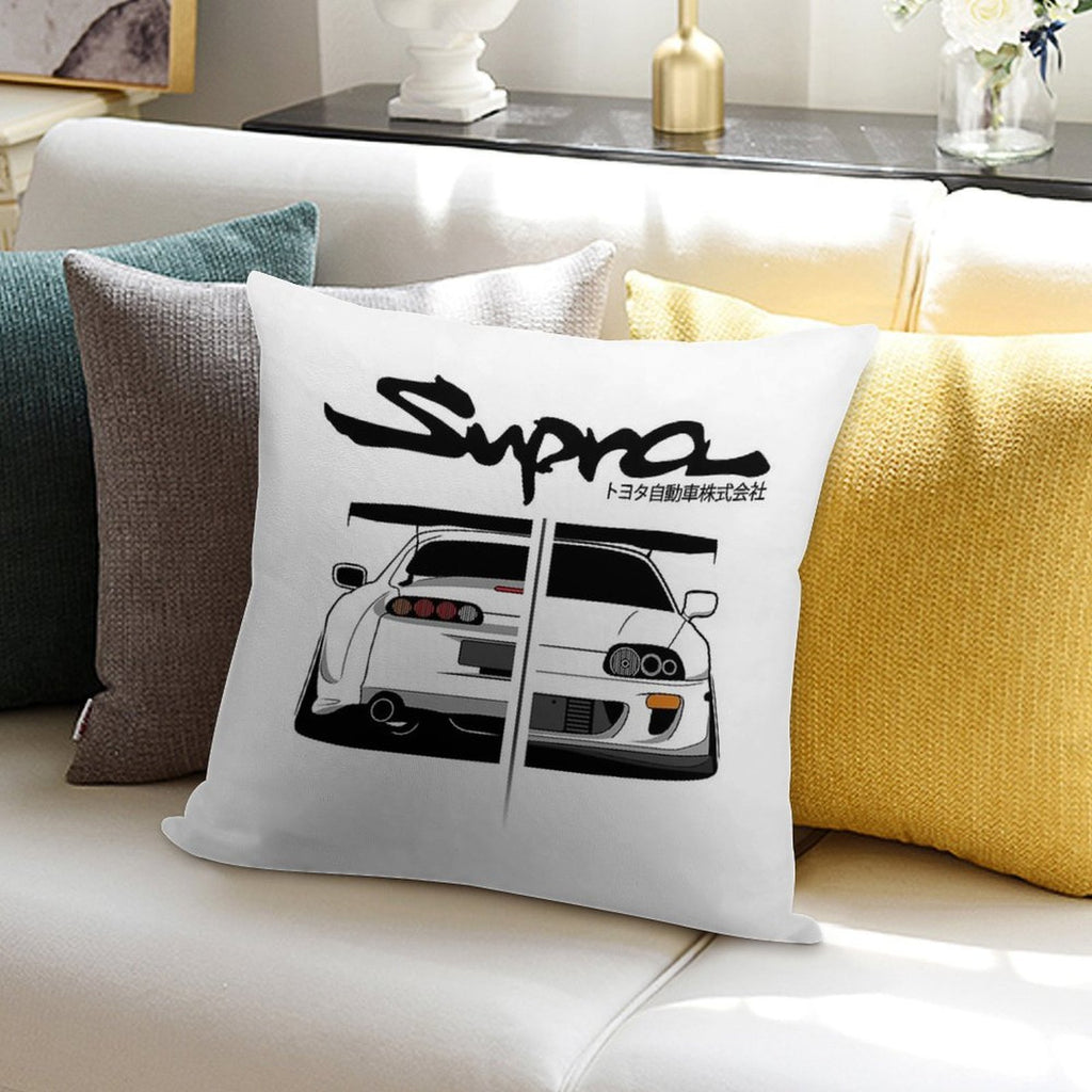 Toyota Supra MK IV - CarCorner Soft Shrink-Resistant Throw Pillow