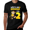 Kids Let's Go Bananas I'm 2 Zoo Animal Jungle Safari 2nd Birthday  Easy-care T-Shirt