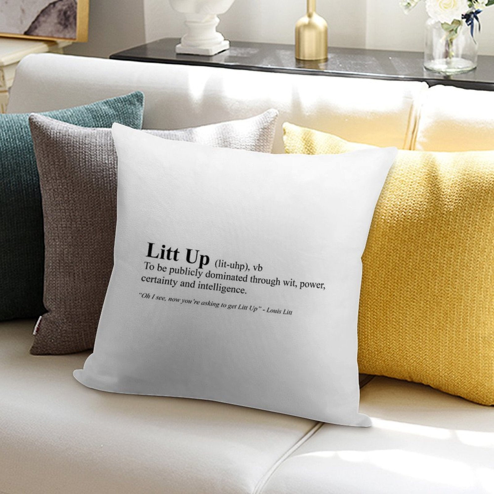 Suits - Louis Litt Litt Up Soft Ultra-Soft Texture Throw Pillow