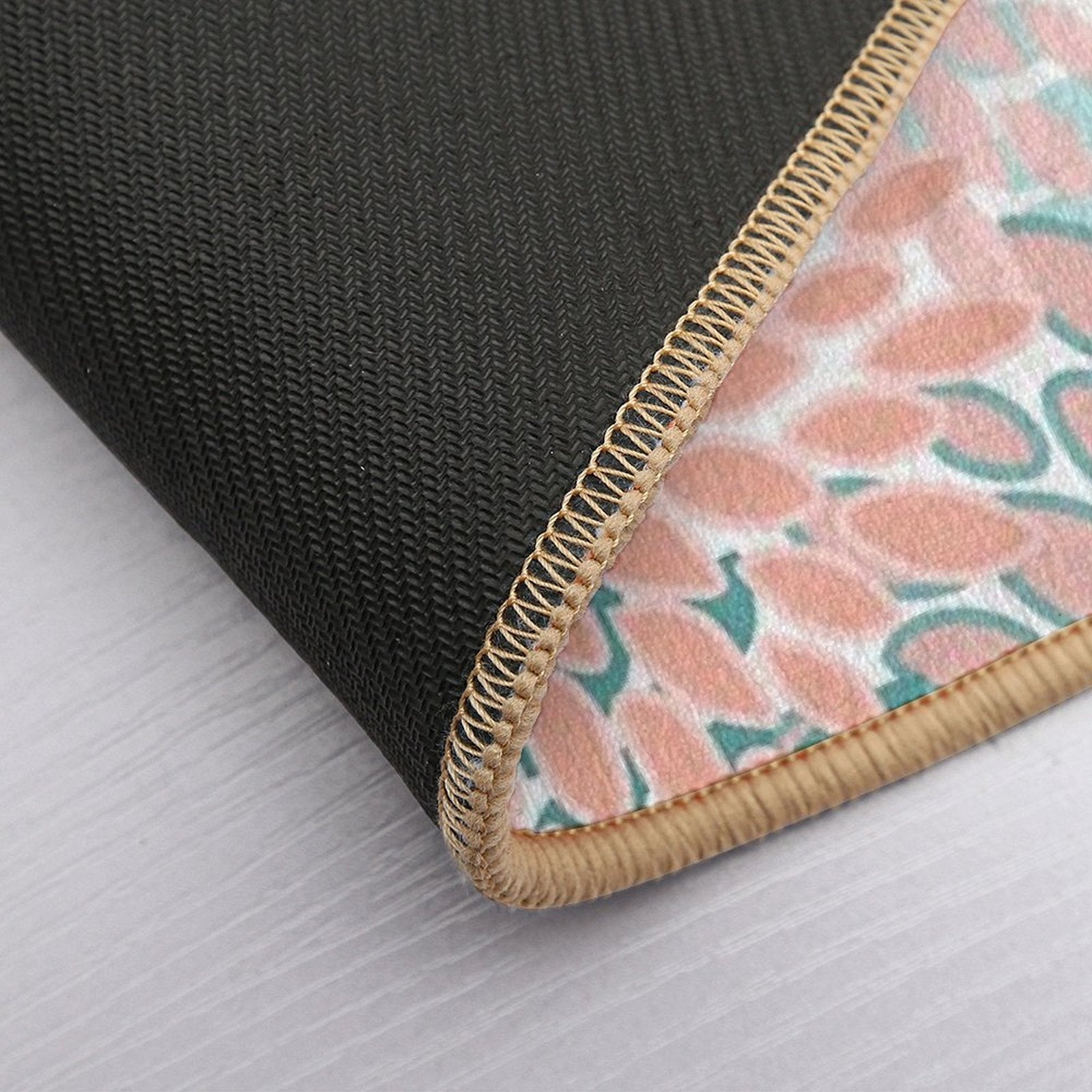 Floral Prints, Coral And Teal, Abstract Art  Versatile Bath Mat