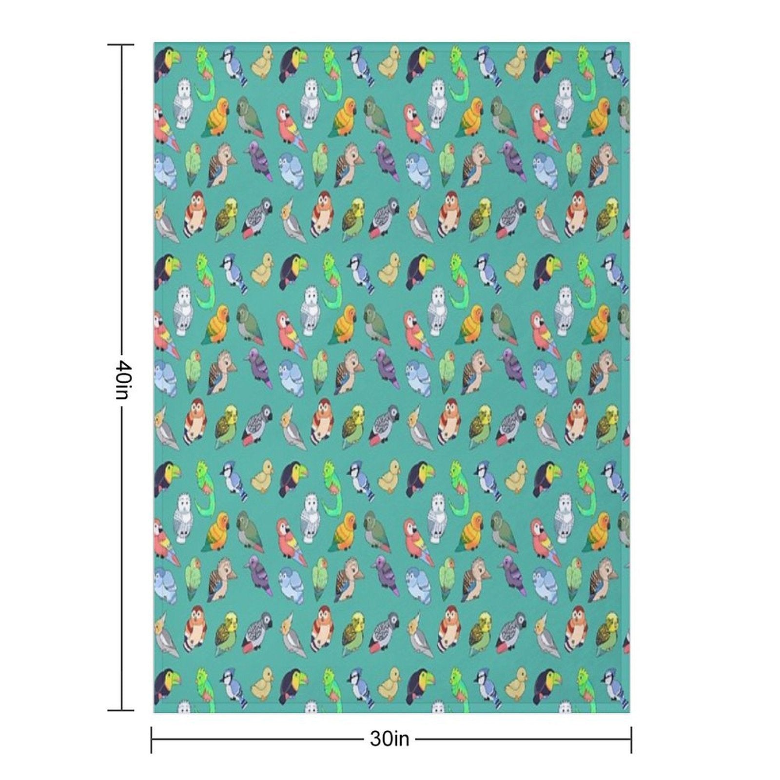Tiny Birds!! Travel-friendly Throw Blanket