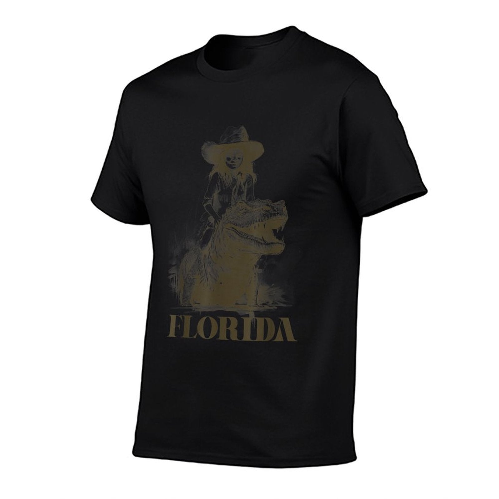 Girl Riding Alligator  Weird Funny Florida Crocodile Meme  Graphic-printed T-Shirt