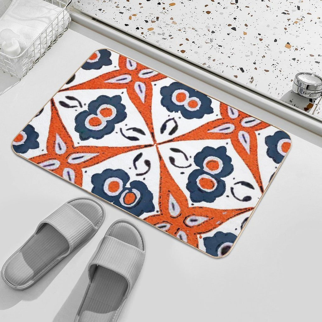 Colorful Moroccan Kilim  Boho Pillows Design  Absorbent Bath Mat