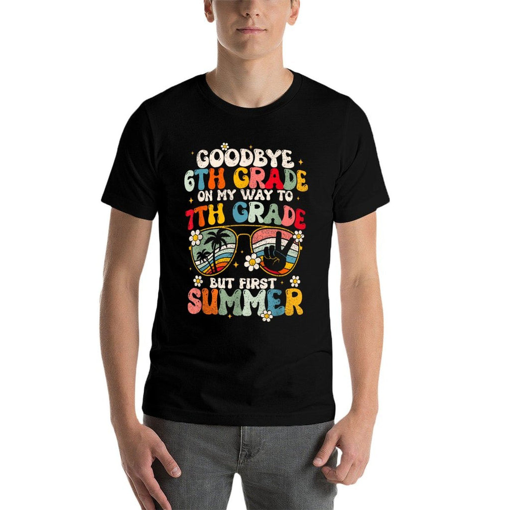 Goodbye 6th Grade Graduation To 7th Grade Hello Summer Kids Comfortable T-Shirt