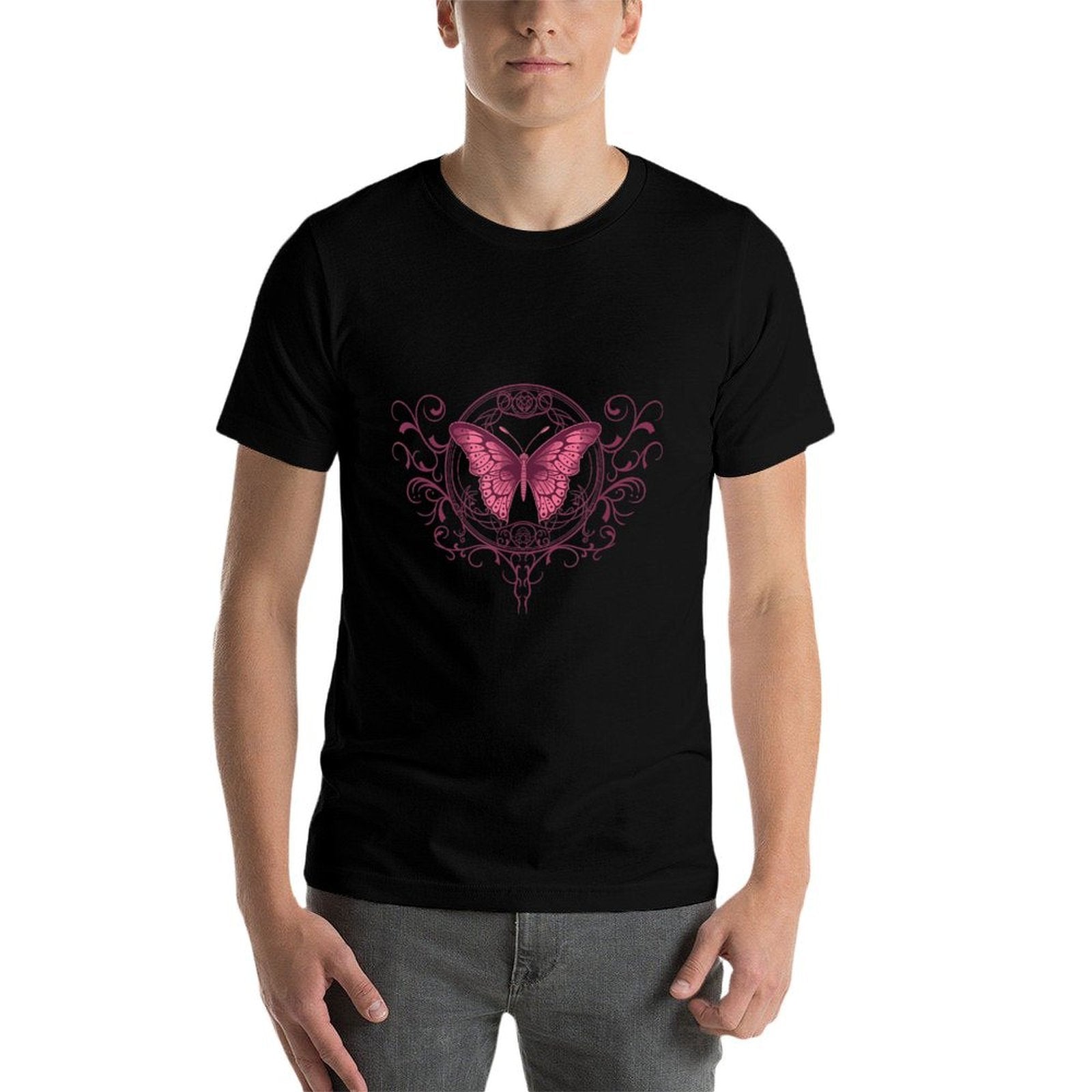Fairycore Dark Grunge Tattoo Butterfly Y2K Aesthetic  Oversized Silhouette T-Shirt