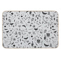 Black And Grey Witchy Pattern Durable Bath Mat