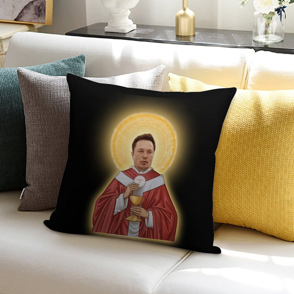 Elon Musk As Jesus Soft Luxury Feel Throw Pillow