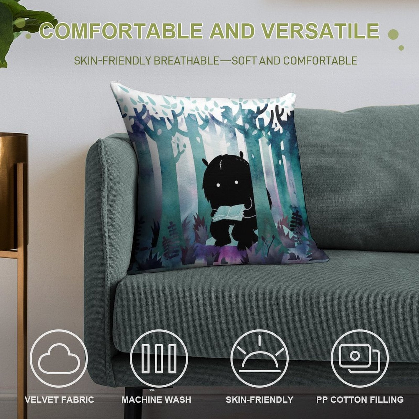 A Quiet Spot Soft High-Density Material Throw Pillow