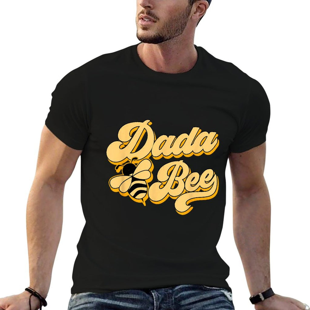 Mens Dada Bee 1st Birthday Outfit For Beekeeper Daddy Papa Men  Rolled Sleeves T-Shirt