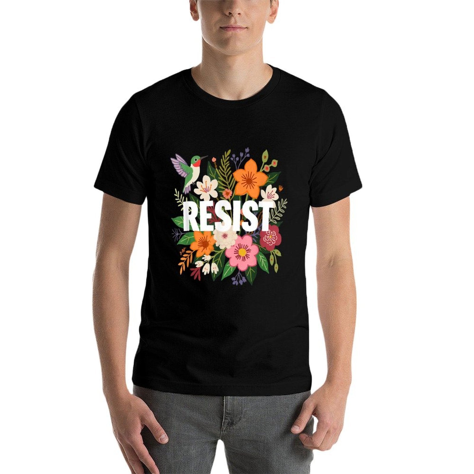 Flowers Resist  Trendy Pattern T-Shirt