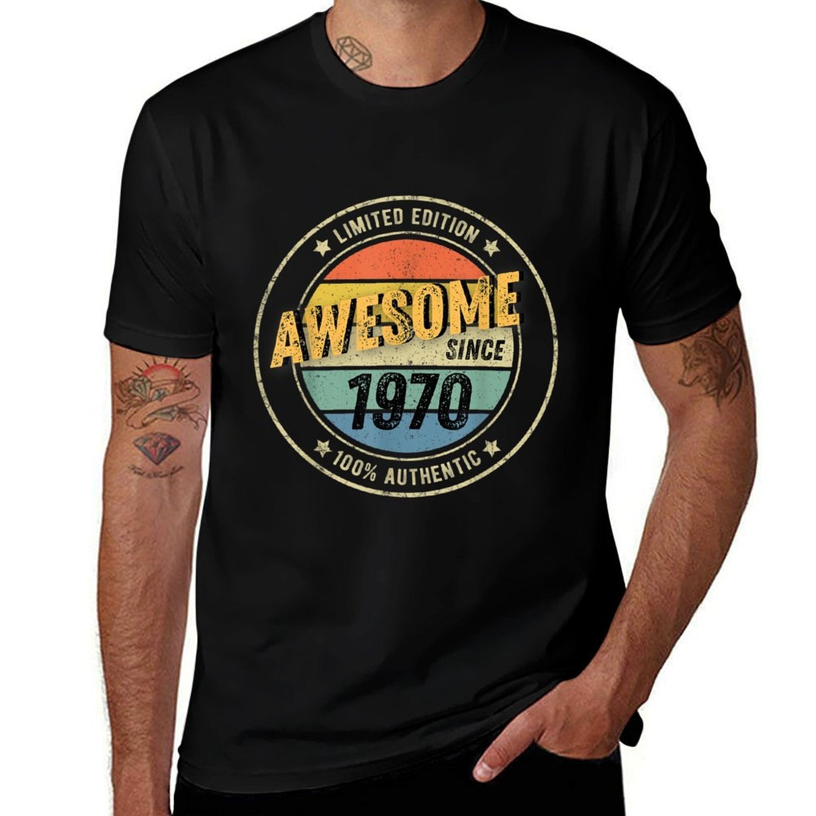 Awesome Since 1970 - 50th Birthday Gift  Odor-resistant T-Shirt
