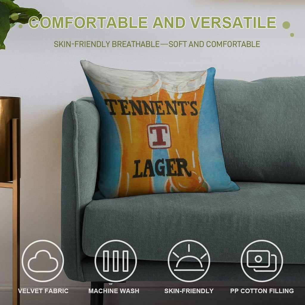 Tennents Lager Soft Easy Maintenance Throw Pillow