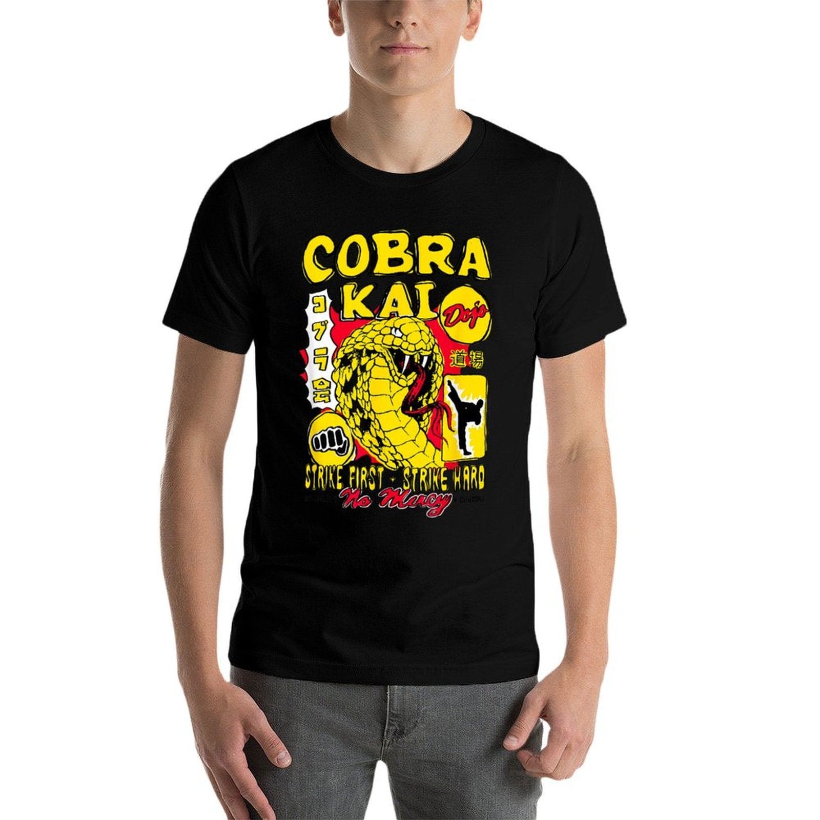 Cobra Kai Comic Illustration Collage TV Show  Graphic-printed T-Shirt