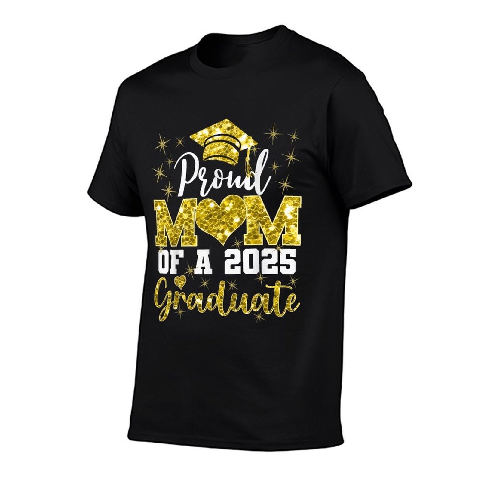 Super Proud Mom of 2025 Graduate Family College Mother Heart  Fade-proof Color T-Shirt