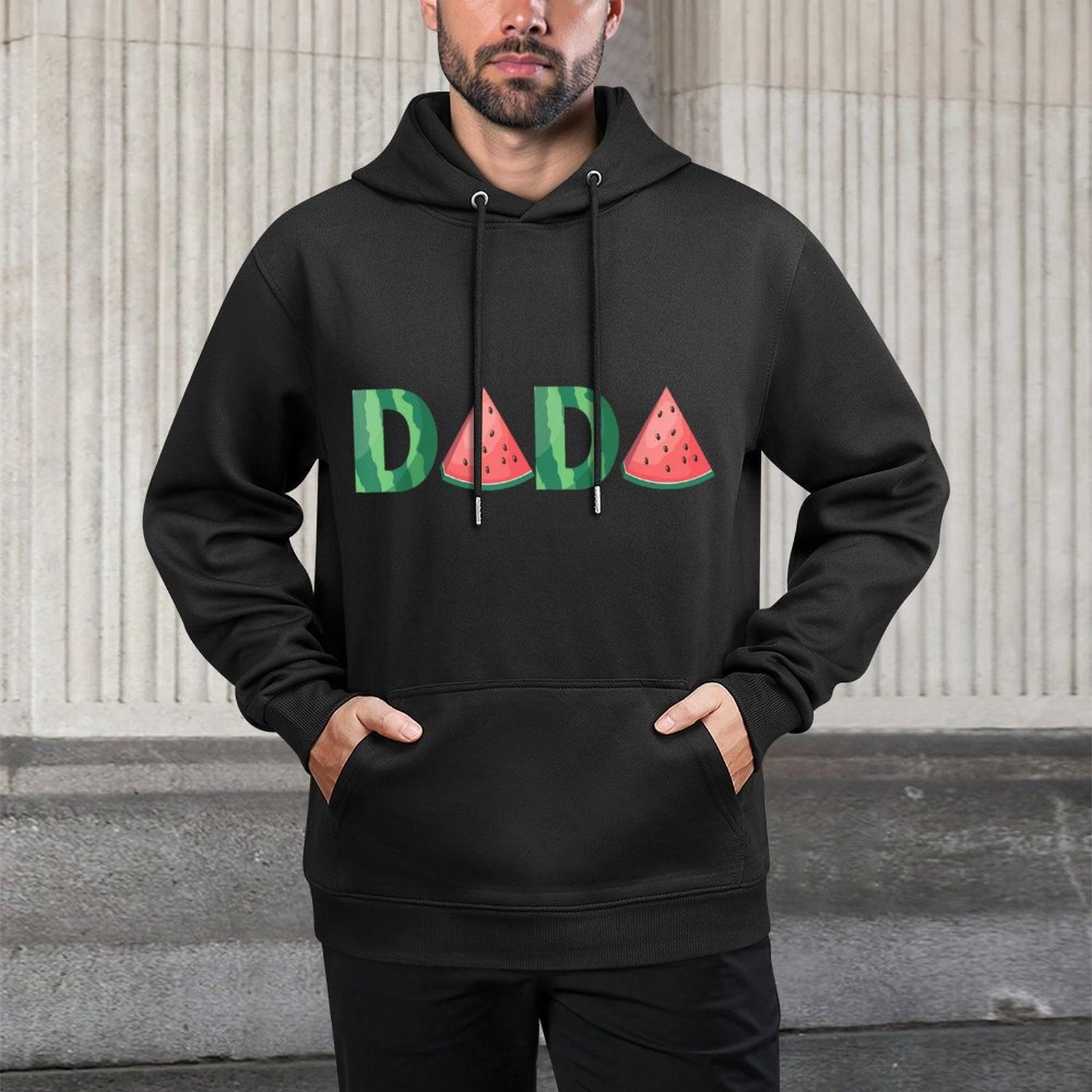 Dada Watermelon Funny Summer Fruit Gift - Great Father's Day Easy Care Hoodie