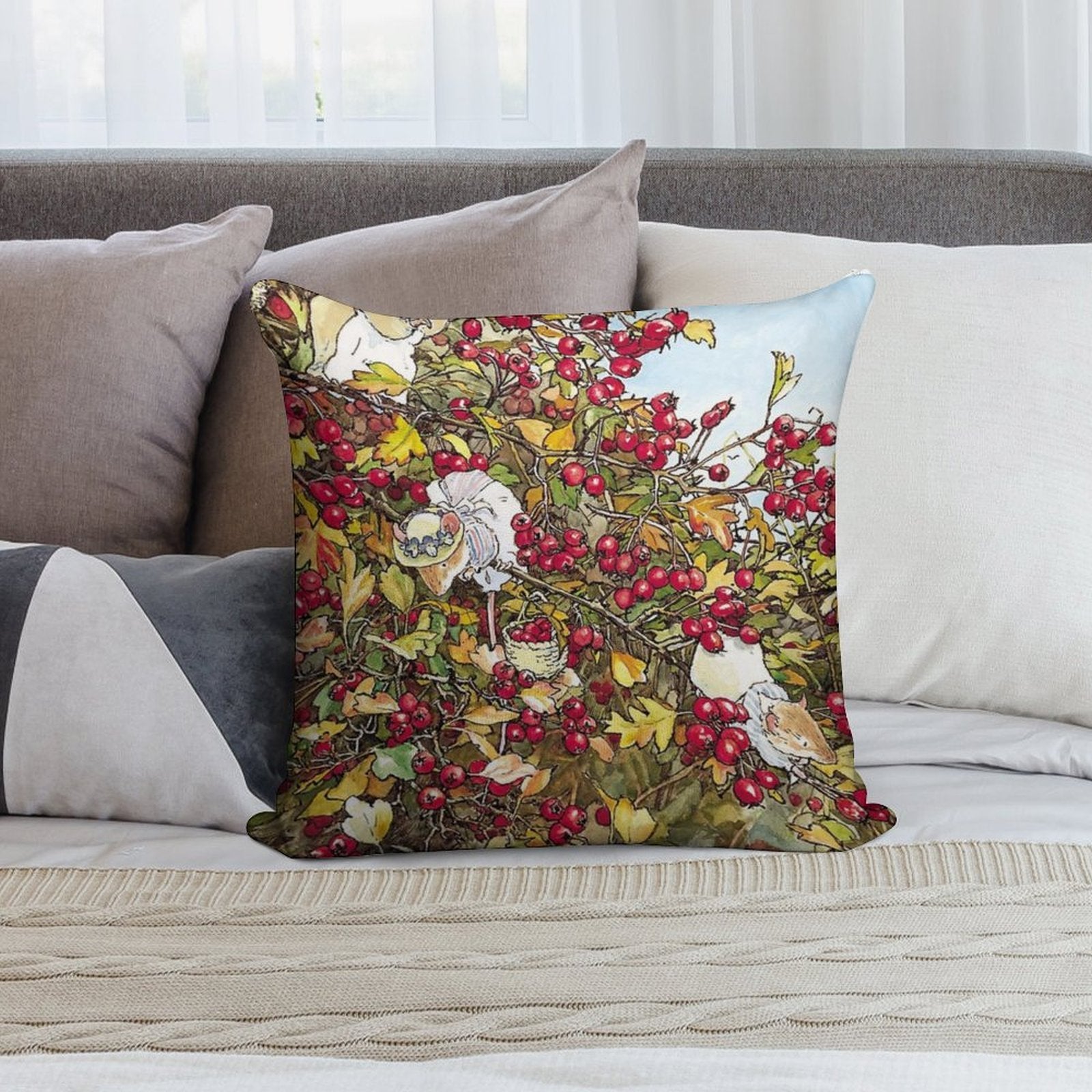 The Blackthorn Bush Soft Shrink-Resistant Throw Pillow