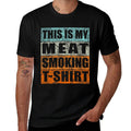 BBQ Smoker Themed Retro - Vintage My Meat Smoking  Graphic-printed T-Shirt