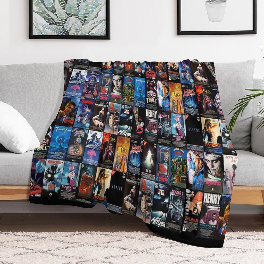 RETRO HORROR VHS ARTWORK - 1986 All-season Throw Blanket