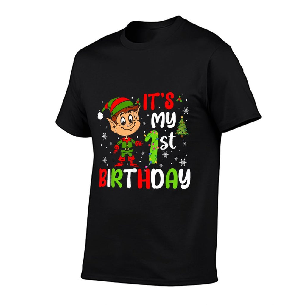 It's My 1st Birthday Christmas Elf 1 Year Old Birthday Lover Comfortable T-Shirt