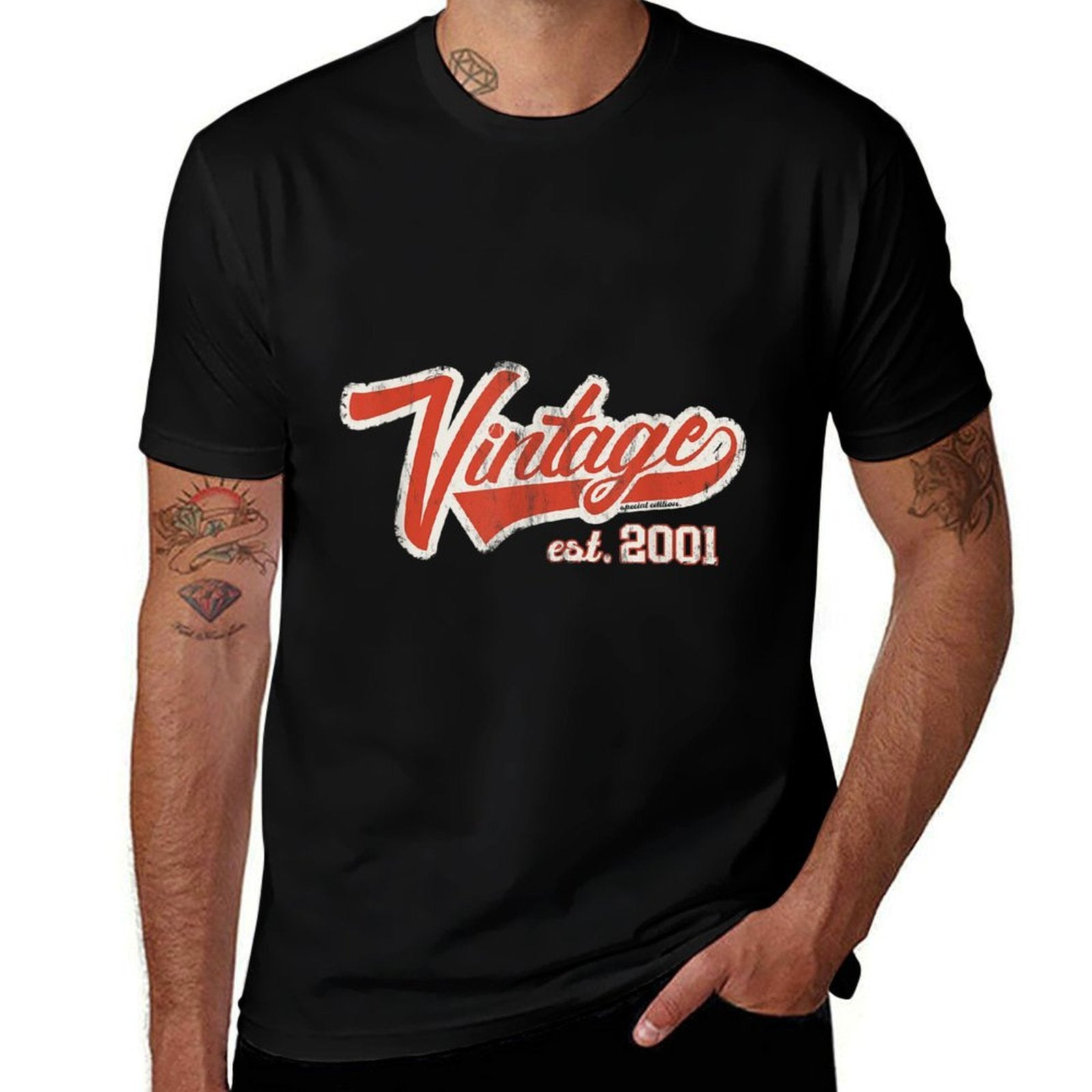Vintage 2001 Special Edition Retro Baseball 21st Birthday  Durable T-Shirt
