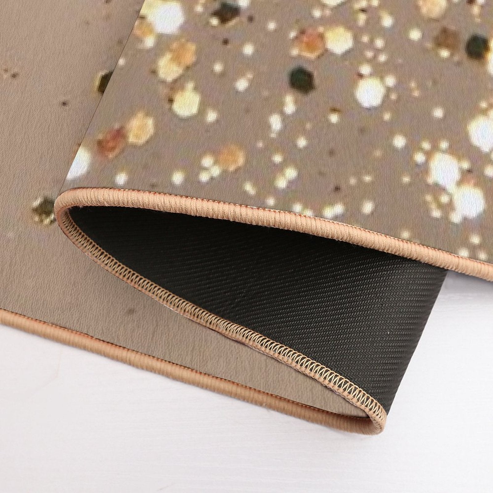 Gold Brown Glam #1 (Photo of Glitter Only - Not Reflective)  Rapid-Drying Bath Mat