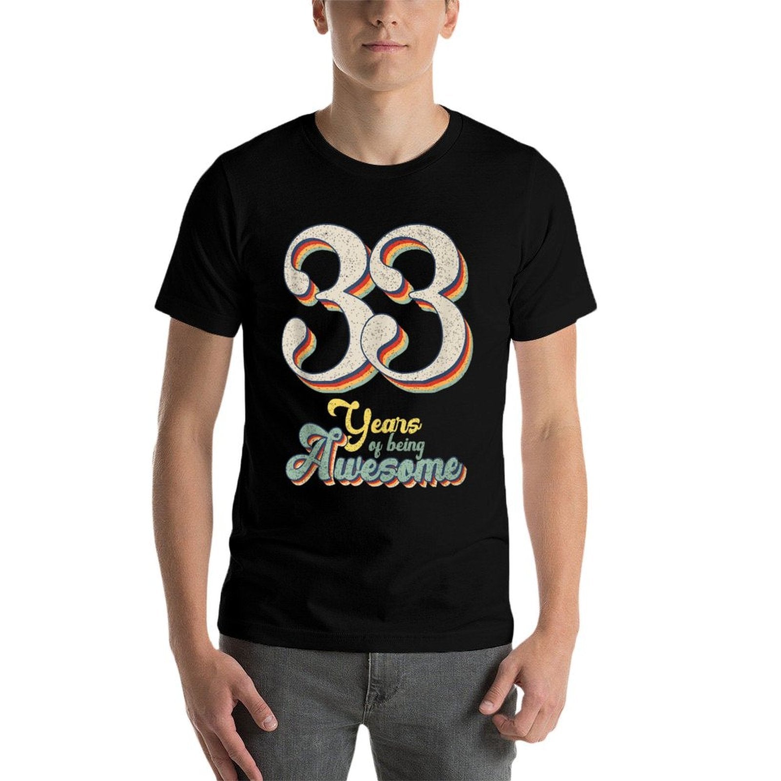 33 Years Of Being Awesome Retro Vintage 33rd Birthday  Durable T-Shirt