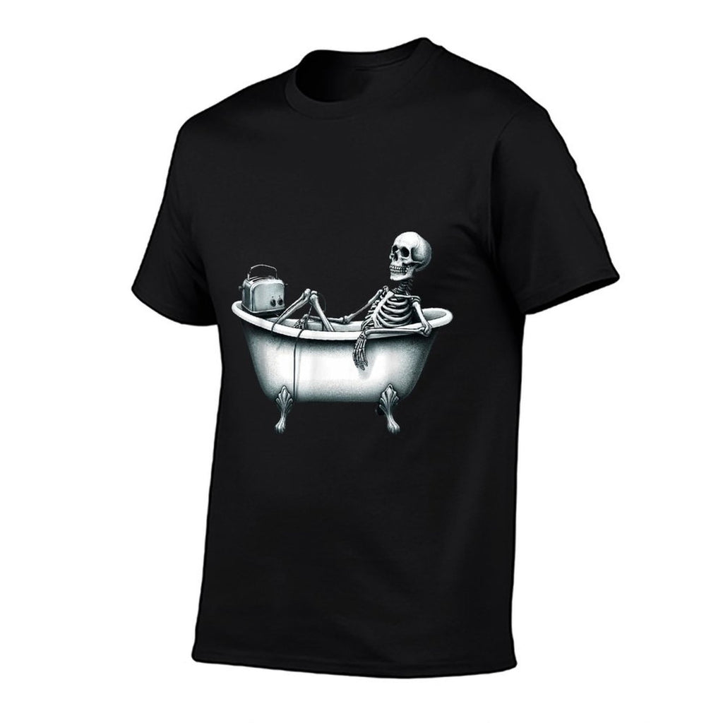 Relaxing Skeleton Enjoying Music And Bath Time Toaster  Soft T-Shirt