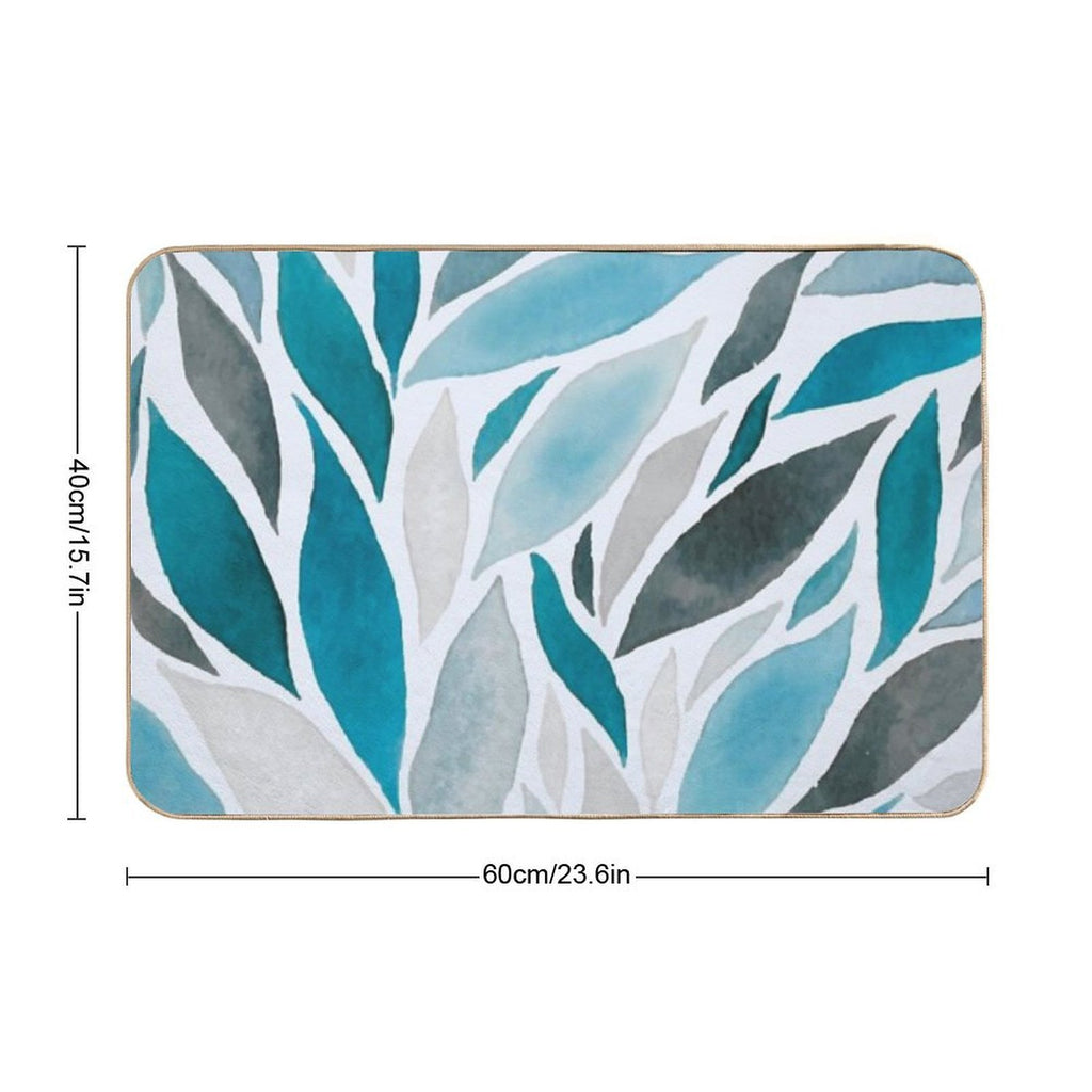 Abstract Leaf  Non-Slip Bath Mat