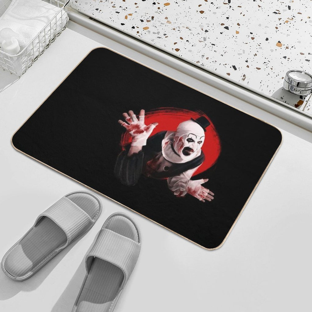 Art The Clown The Creepy Waving for You  Fade-Resistant Bath Mat