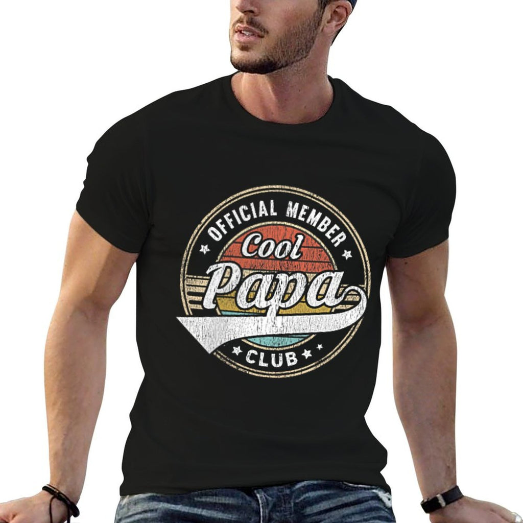 Official Member Cool Papa Club Funny Fathers Day  Easy-care T-Shirt