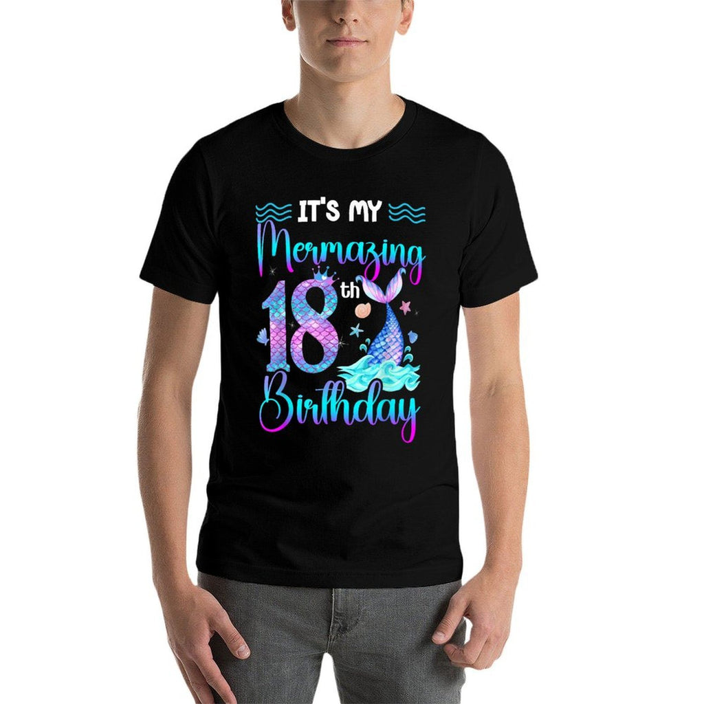 It's My Mermazing 18th Bday Party Mermaid 18 Years Old  Stretchy T-Shirt