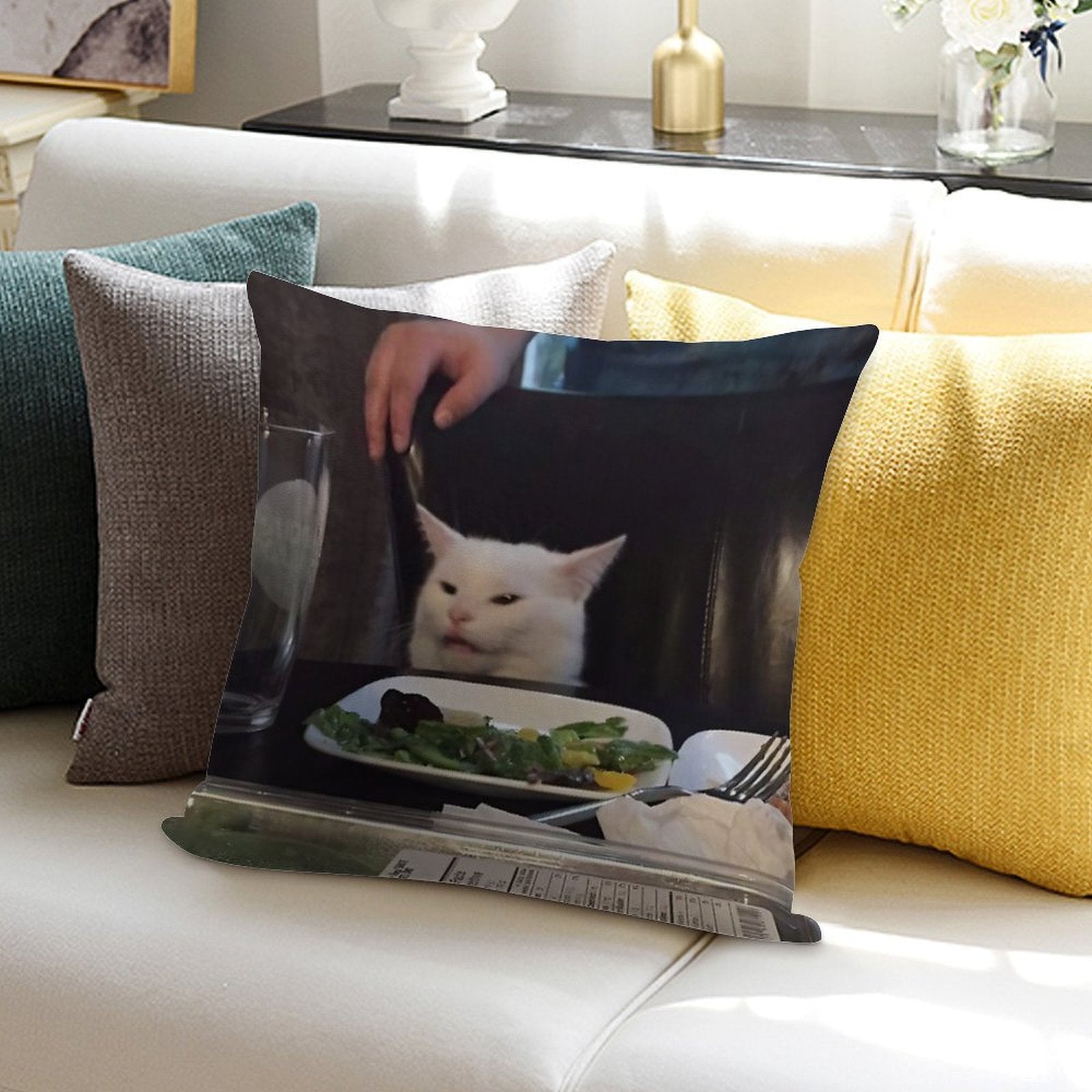It Cat Soft Decorative Cover Throw Pillow