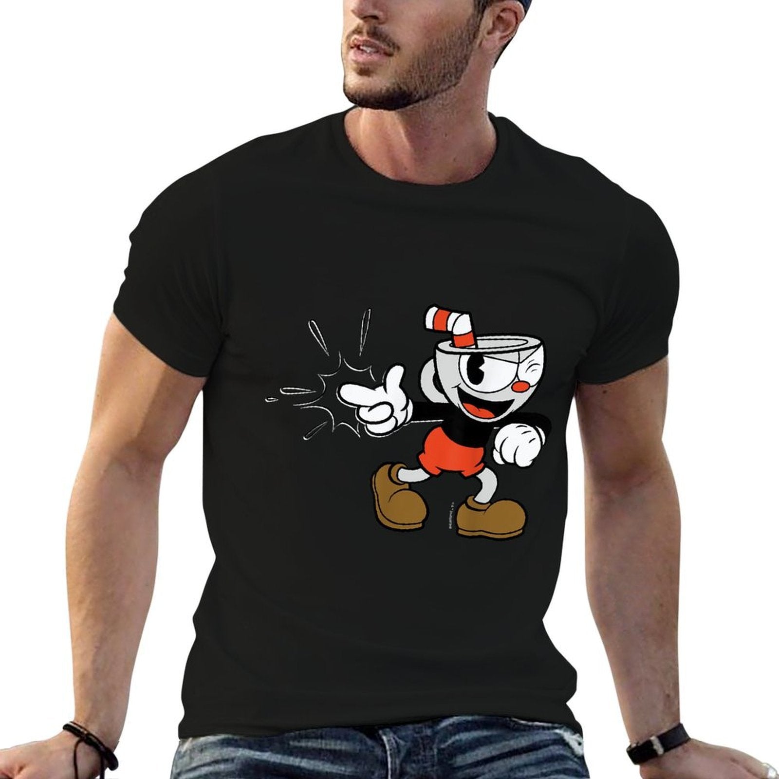 Cuphead Classic Wink With A Snap  Stretchy T-Shirt