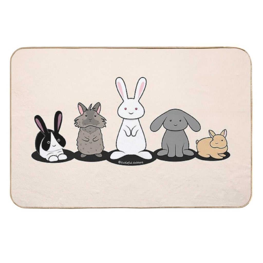 My Favorite Breed Is Rescued - Bunnies  Eco-Friendly Bath Mat