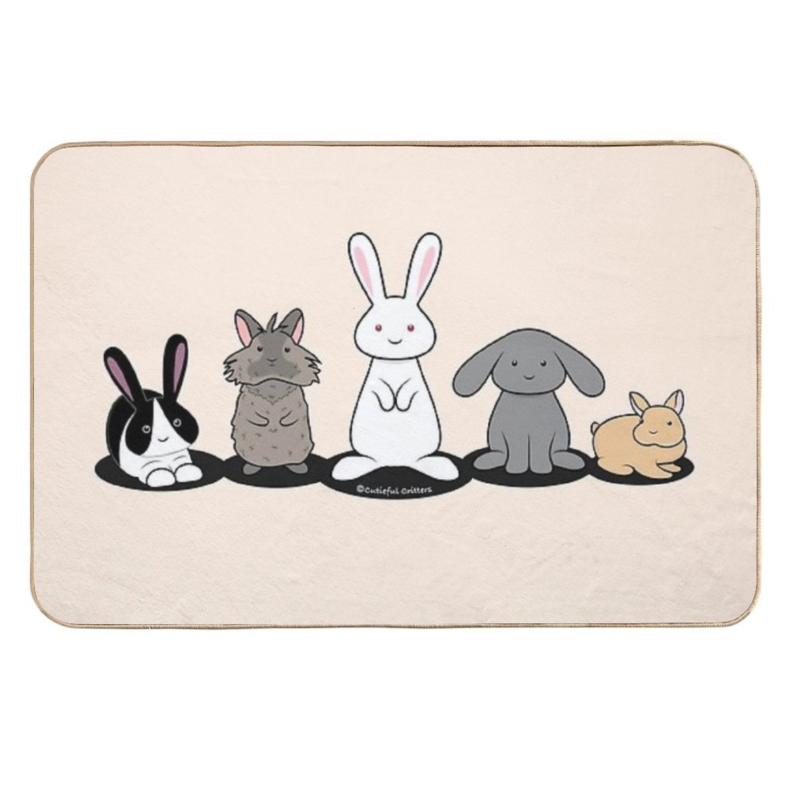 My Favorite Breed Is Rescued - Bunnies  Eco-Friendly Bath Mat