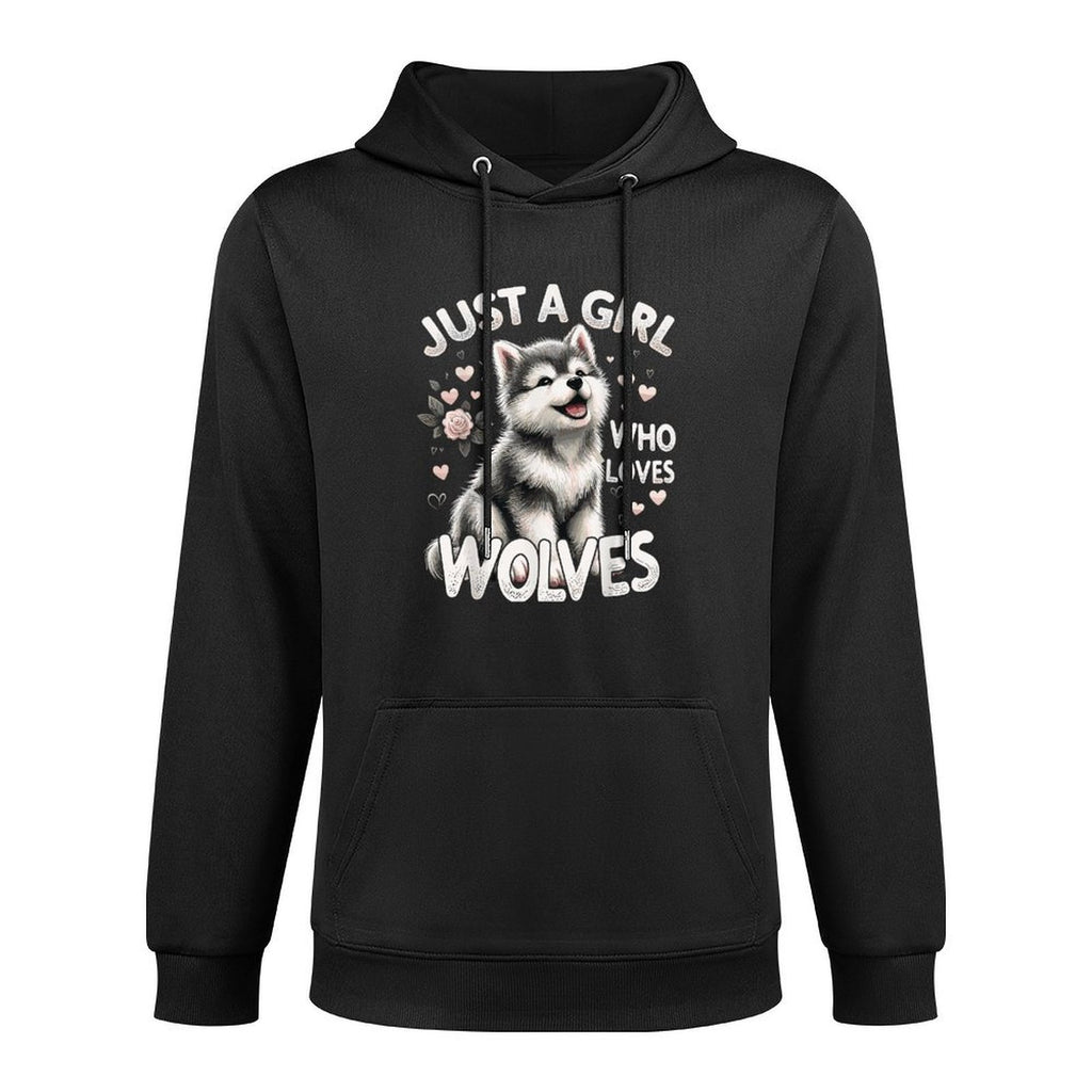 Cute Wolf Just A Girl Who Loves Wolves Easy Care Hoodie