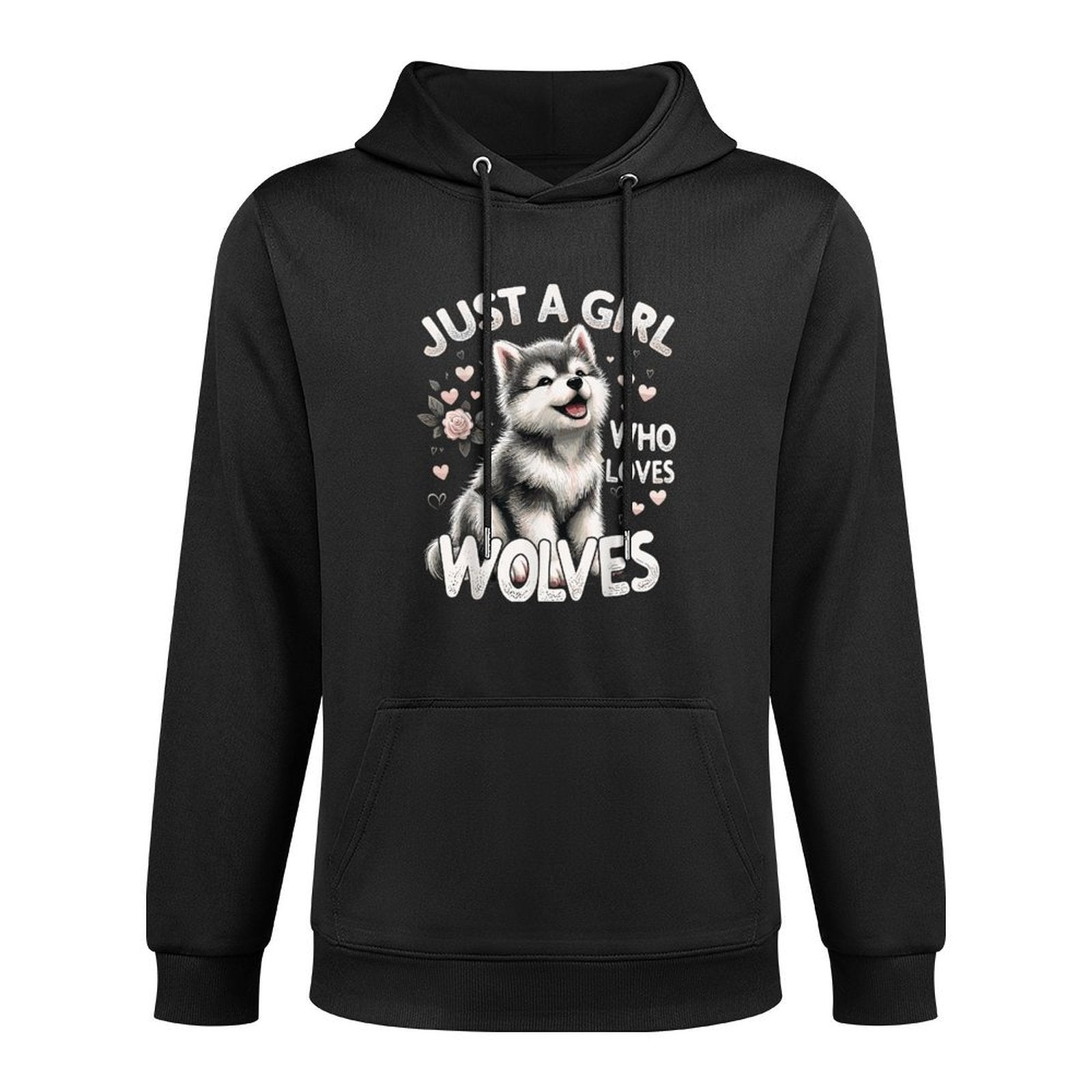 Cute Wolf Just A Girl Who Loves Wolves Easy Care Hoodie