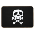 Old School Punk Rock Skull  Repositionable Bath Mat
