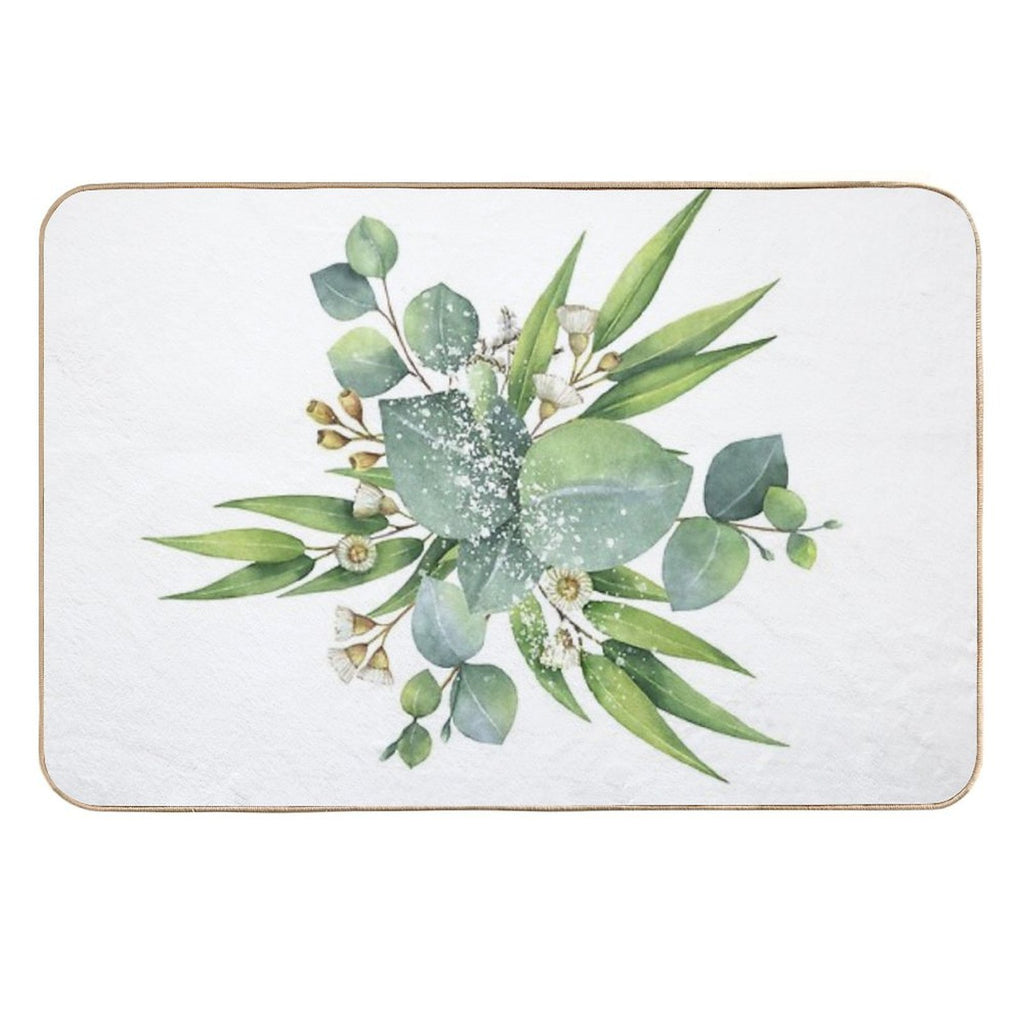 Green Leaves  Repositionable Bath Mat